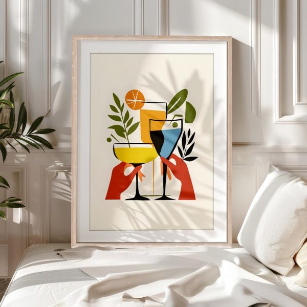 Modern Cheers Botanical Cocktail Print - Image 5