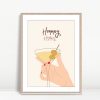 Happy Hour Martini Minimalist Print