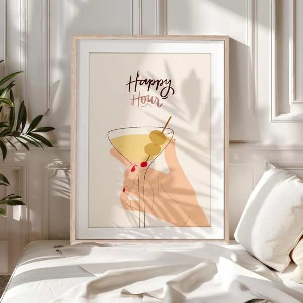 Happy Hour Martini Minimalist Print - Image 5