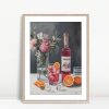 Campari Citrus Still Life Bar Art