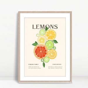 Citrus Medley Lemons Family Art Print