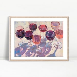 Sunlit Array Of Wine Glasses