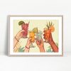 Cheers With Citrus Cocktails Illustration