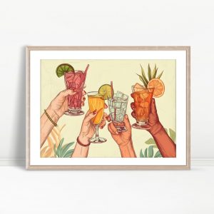 Cheers With Citrus Cocktails Illustration