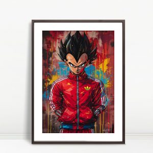 Goku Colourful Abstract Wall Art