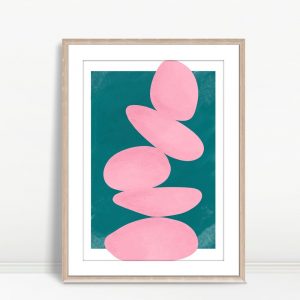 Balancing Blush on Ocean Calm