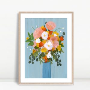 Joyful Bloom in Painted Stillness