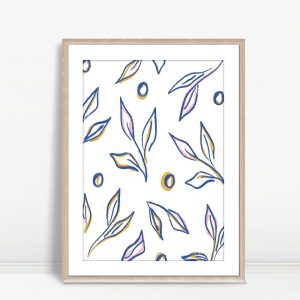 Pastel Leaves in Whimsy Pattern