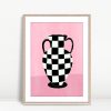 Chessboard Echo in Ceramic Grace