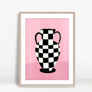 Chessboard Echo in Ceramic Grace