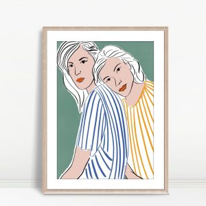 Sister Lines in Soft Contrast