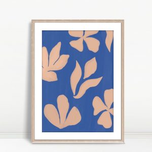 Dancing Petals in Twilight Blue