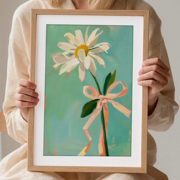 Whimsical Daisy With Pastel Ribbon - Image 2