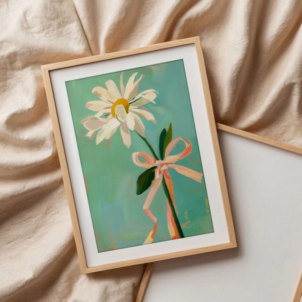 Whimsical Daisy With Pastel Ribbon - Image 3