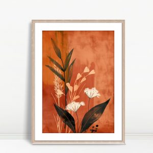 Modern Autumn Botanical Silhouette Art