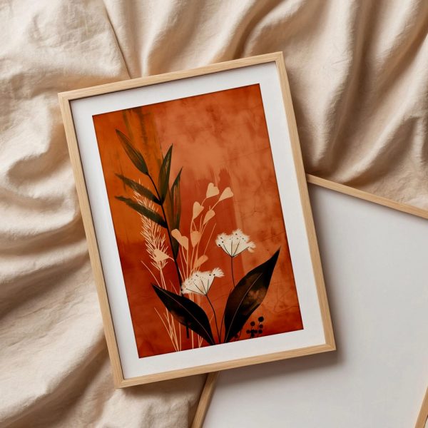 Modern Autumn Botanical Silhouette Art - Image 3