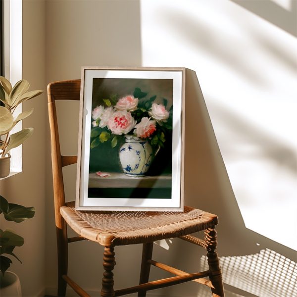 Soft Blush Roses Porcelain Still Life - Image 4