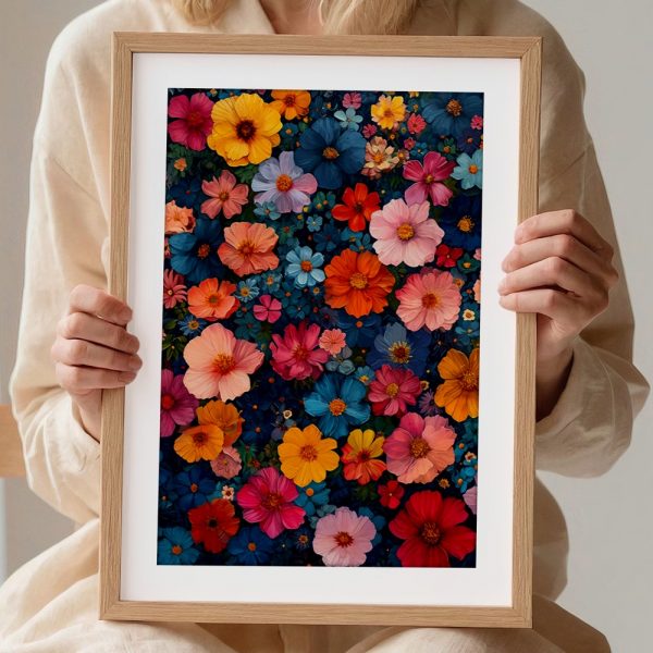 Midnight Garden Colorful Floral Pattern - Image 2