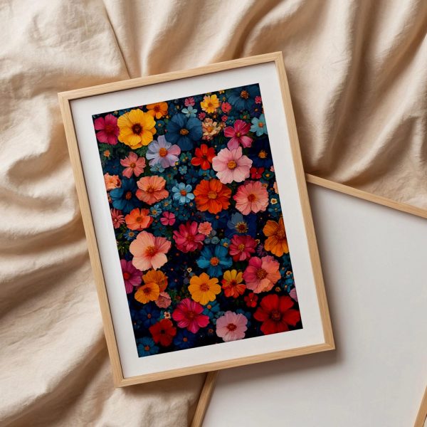 Midnight Garden Colorful Floral Pattern - Image 3
