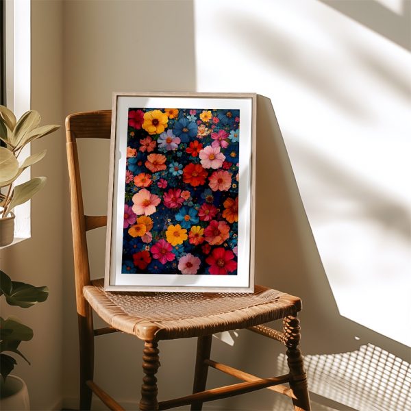 Midnight Garden Colorful Floral Pattern - Image 4