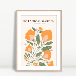 Botanical Garden Orange Blossom Poster