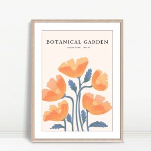 Botanical Garden Soft Peach Poppies
