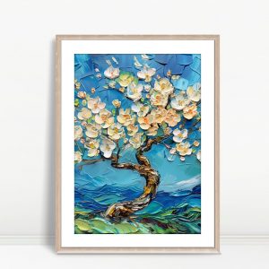 Blossoming Tree Vibrant Palette Knife Art