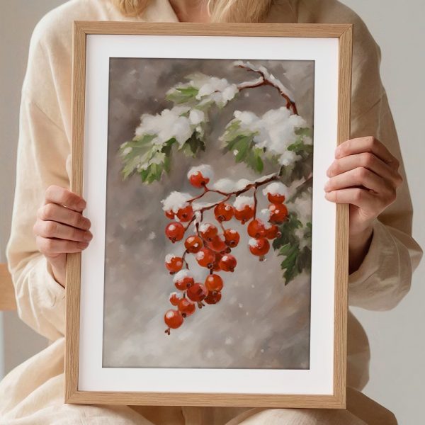 Winter Berries With Snowy Leaves - Image 2