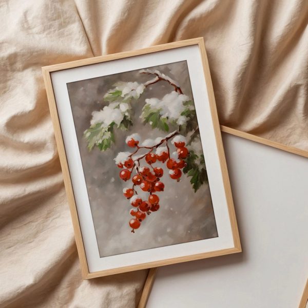 Winter Berries With Snowy Leaves - Image 3