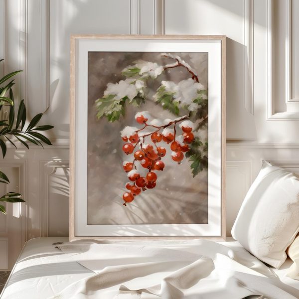 Winter Berries With Snowy Leaves - Image 5