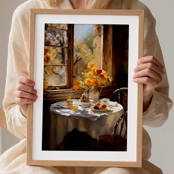Sunlit Breakfast Table With Marigolds - Image 2