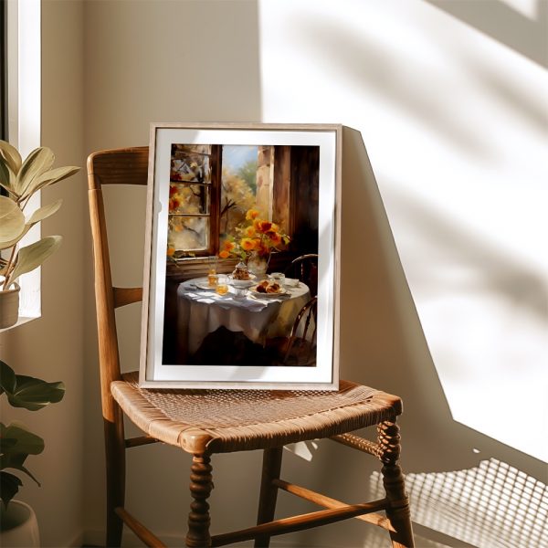 Sunlit Breakfast Table With Marigolds - Image 4
