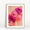 Bold Magenta Ranunculus Abstract Art