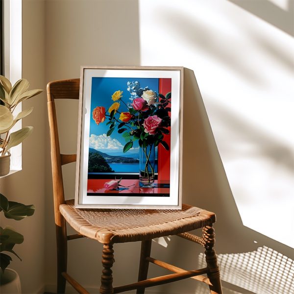 Roses In Glass Vase By Window - Image 4