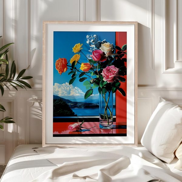 Roses In Glass Vase By Window - Image 5