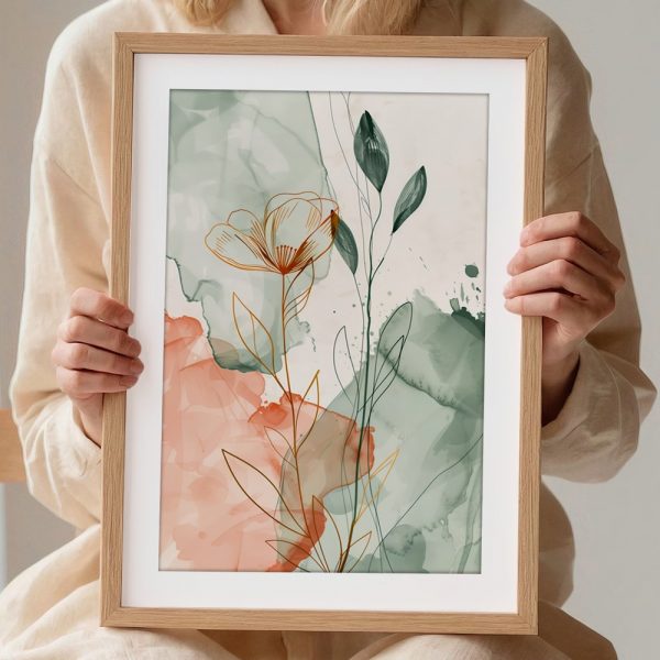 Watercolor Botanical Line Drawing - Image 2
