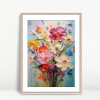 Vibrant Spring Floral Impasto Bouquet