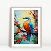 Colorful Songbird On Blossom Branch