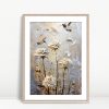 Hummingbirds And Ivory Roses With Gold