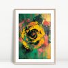 Abstract Swirling Sunflower Garden