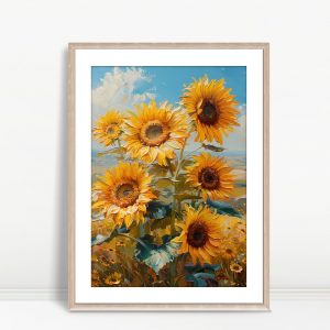 Radiant Sunflowers In Summer Field