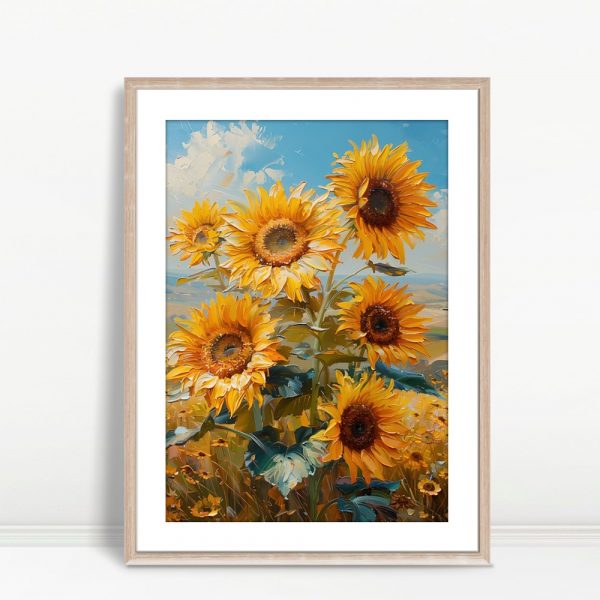 Radiant Sunflowers In Summer Field