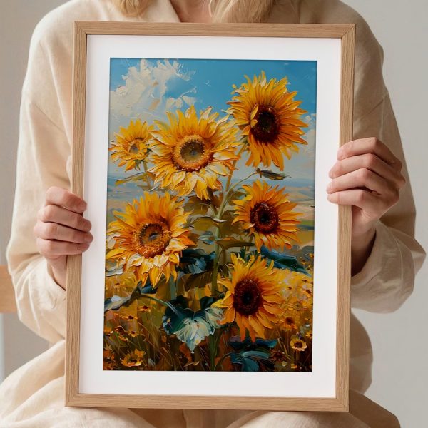 Radiant Sunflowers In Summer Field - Image 2