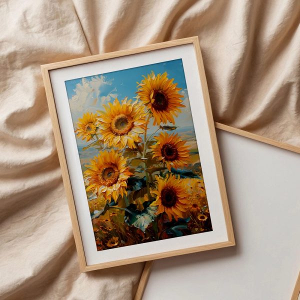 Radiant Sunflowers In Summer Field - Image 3