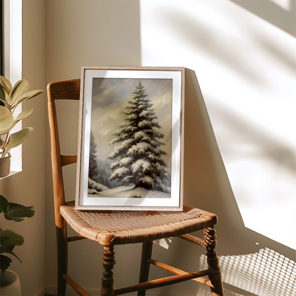 Snow Laden Pine In Winter Forest - Image 4