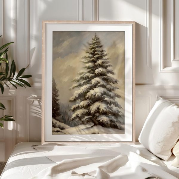 Snow Laden Pine In Winter Forest - Image 5