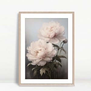 Soft Blush Peonies Elegant Painting