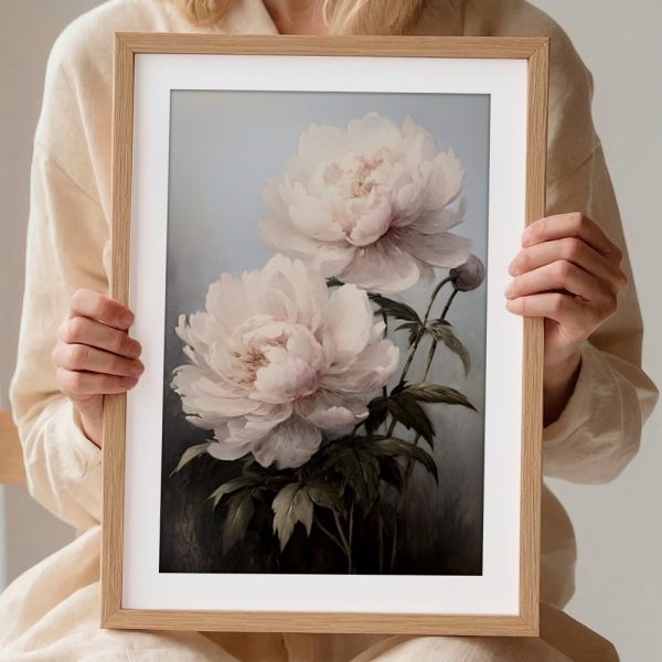 Soft Blush Peonies Elegant Painting - Image 2