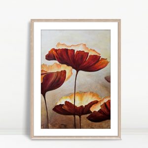 Radiant Scarlet Petal Harmony Art