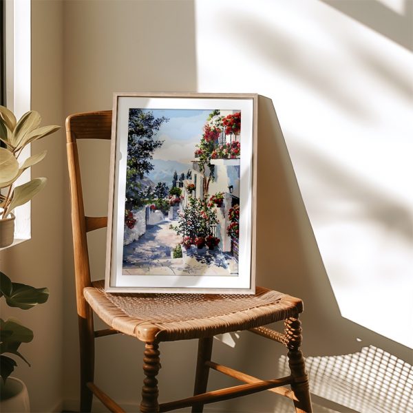 Mediterranean Blossom Lane Painting - Image 4